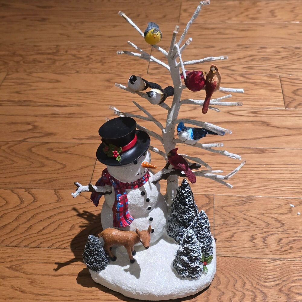 Bradford Exchang Gelsinger Winter’s Gathering Snowman 15” Christmas Décor